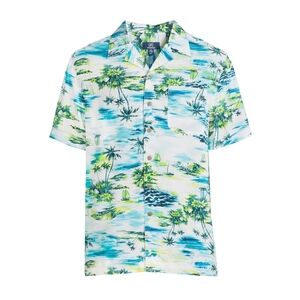 George Men's  Short Sleeve Rayon Button-Up  Shirt